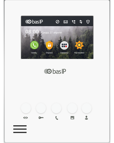 AU-04LA (AU-04L) WHITE. Монитор IP-домофона. BAS-IP в Кемерово