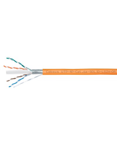UTP-4P-Cat.6a-SOLID-LSZH-OR (11374c). Кабель «витая пара» (LAN) для структурированных систем связи. CABEUS в Кемерово