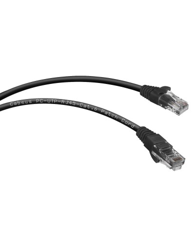 PC-UTP-RJ45-Cat.6-3m-BK (8666c), чёрный. Патч-корд медный. CABEUS в Кемерово