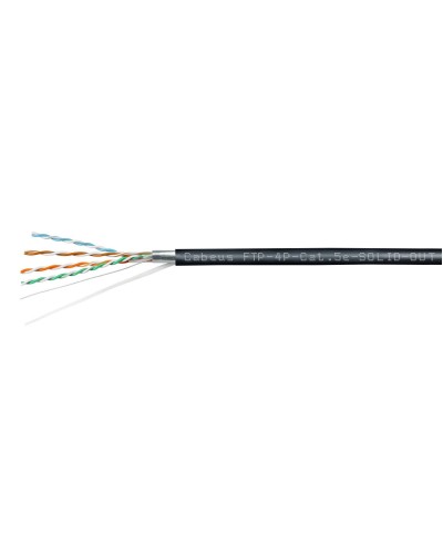 FTP-4P-Cat.5e-SOLID-OUT-PE-UV (11792c). Кабель «витая пара» (LAN) для структурированных систем связи. CABEUS в Кемерово