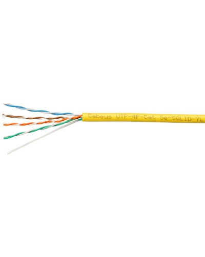 UTP-4P-Cat.5e-SOLID-LSZH-YL-100 (9780c-5). Кабель «витая пара» (LAN) для структурированных систем связи. CABEUS в Кемерово