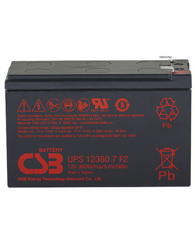 CSB UPS 123607. Аккумулятор герметичный свинцово-кислотный. CSB в Кемерово