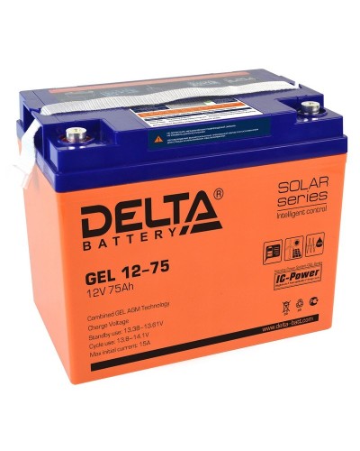 Delta GEL 12-75. Аккумулятор герметичный свинцово-кислотный. Delta в Кемерово