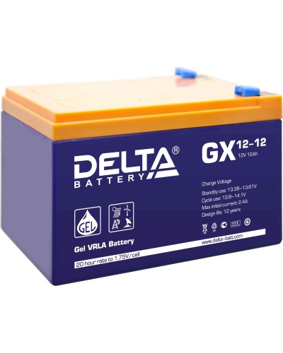 Delta GX 12-12. Аккумулятор герметичный свинцово-кислотный. Delta в Кемерово