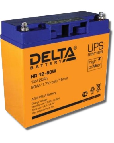 Delta HR 12-80 W. Аккумулятор герметичный свинцово-кислотный. Delta в Кемерово