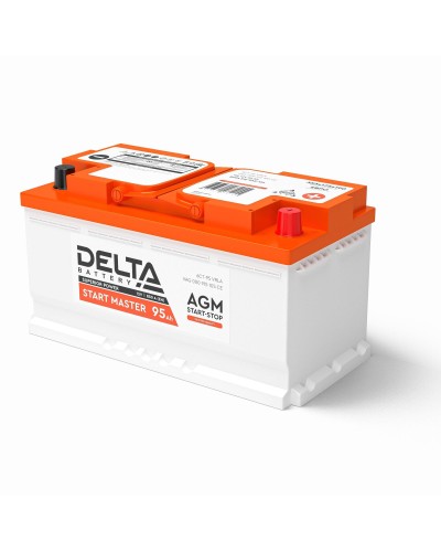 Delta START MASTER AGM 1295 (95 Ah). Аккумулятор автомобильный герметичный свинцово-кислотный. Delta в Кемерово