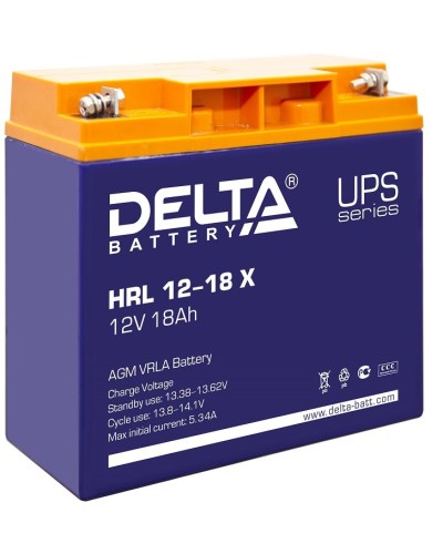 Delta HRL 12-18 X. Аккумулятор герметичный свинцово-кислотный. Delta в Кемерово