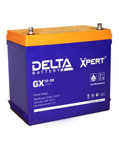Delta GX 12-55. Аккумулятор герметичный свинцово-кислотный. Delta в Кемерово