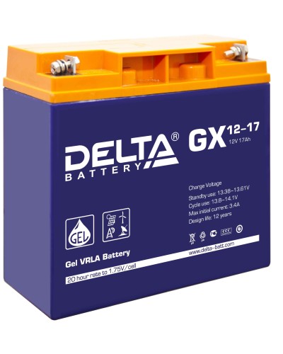 Delta GX 12-17. Аккумулятор герметичный свинцово-кислотный. Delta в Кемерово
