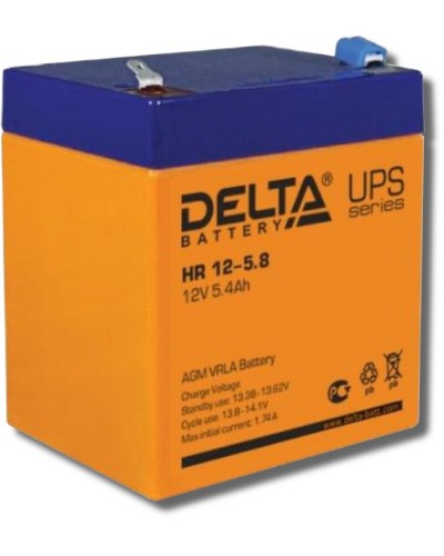 Delta HR 12-5.8. Аккумулятор герметичный свинцово-кислотный. Delta в Кемерово