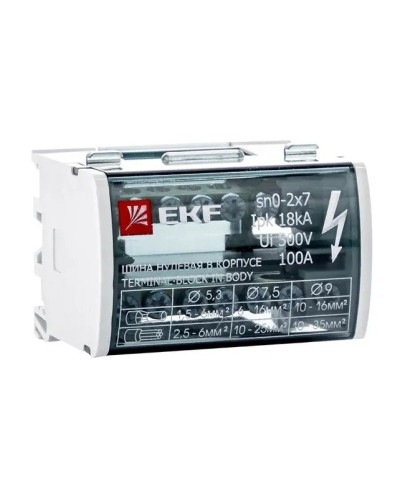 Шина нулевая в корпусе 2х7 (sn0-2х7). Шина нулевая в корпусе. EKF в Кемерово