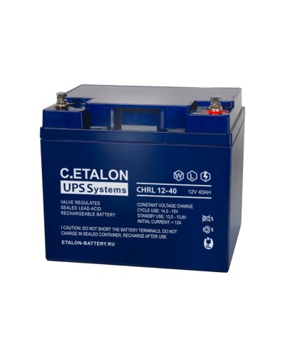 C.ETALON CHRL 12-40. Аккумулятор герметичный свинцово-кислотный. ETALON в Кемерово