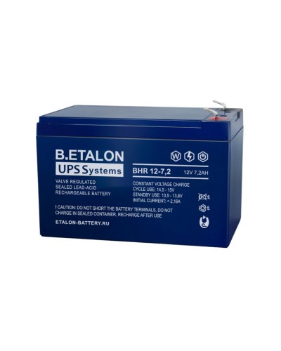 B.ETALON BHR 12-7,2. Аккумулятор герметичный свинцово-кислотный. ETALON в Кемерово