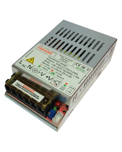 50W/12-24V/120AL. Импульсный блок питания. FARADAY в Кемерово