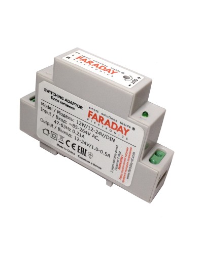 12W/12-24V/DIN. Блок питания. FARADAY в Кемерово