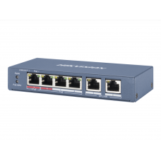 DS-3E0106P-E/M. Коммутатор с питанием POE. Hikvision