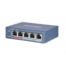 DS-3E0105P-E(B). Коммутатор с питанием POE. Hikvision