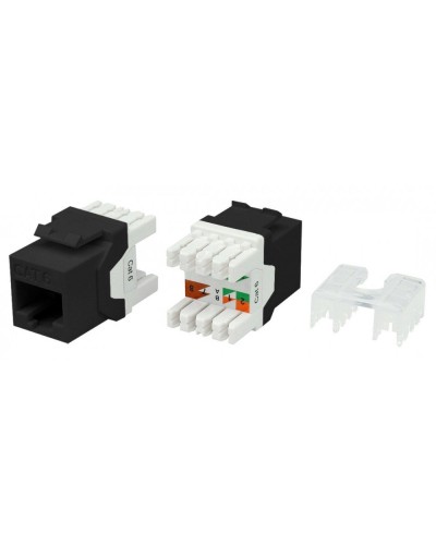 KJ8-8P8C-C6-180-BK. Вставка Keystone Jack RJ-45. Hyperline в Кемерово