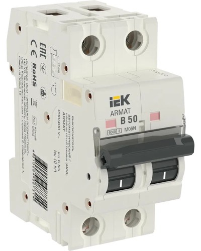 M06N 2P B 50А 6кА ARMAT (AR-M06N-2-B050). Автоматический выключатель. IEK в Кемерово