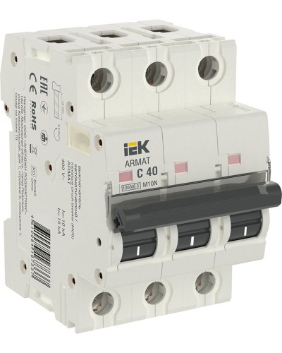 M10N 3P C 40А 10кА ARMAT (AR-M10N-3-C040). Автоматический выключатель. IEK в Кемерово