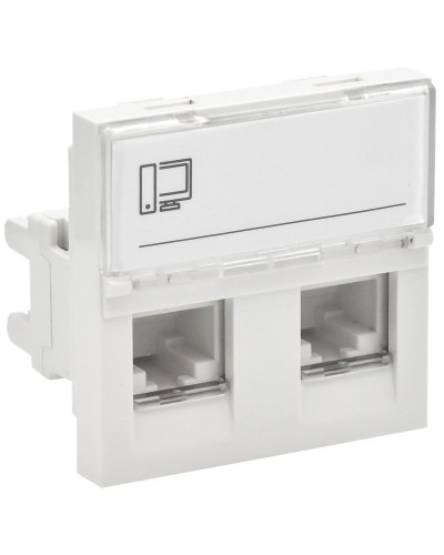 Розетка RJ45 кат.5E PRIMER РКИ-22-00-П-5 белый IEK (PR-KK40D-RI-0-2-2C5EU-K01). Розетка RJ-45. IEK в Кемерово