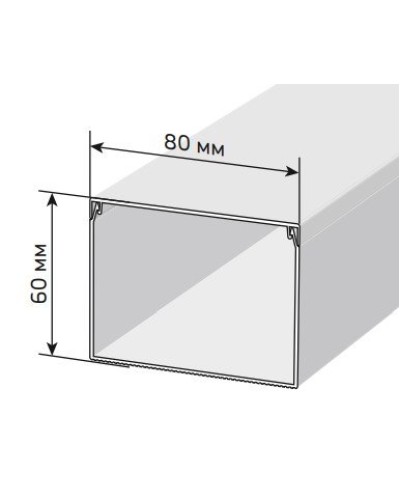 Короб 80х60 ЭЛЕКОР (CKK10-080-060-1-K01-008). Кабель-канал с двойным замком. IEK в Кемерово