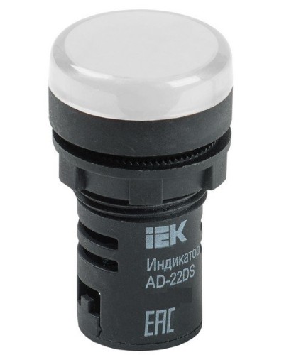 Лампа AD22DS (LED) матрица D22 мм 24В AC/DC белый (BLS10-ADDS-024-K01). Светосигнальный индикатор. IEK в Кемерово