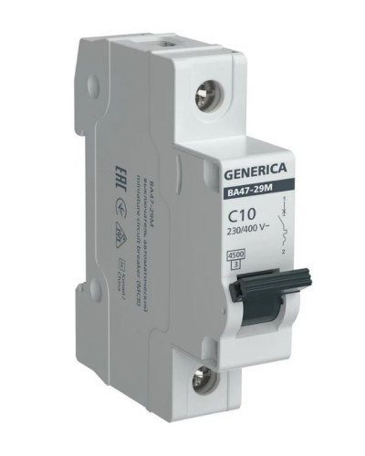 GENERICA ВА47-29М 1P C 10А 4,5кА (MVA21-1-010-C-G). Автоматический выключатель. IEK в Кемерово