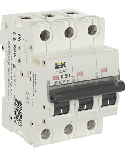 M10N 3P C 50А 10кА ARMAT (AR-M10N-3-C050). Автоматический выключатель. IEK в Кемерово