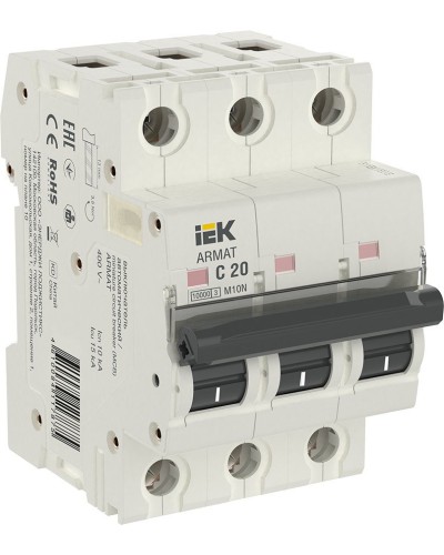 M10N 3P C 20А 10кА ARMAT (AR-M10N-3-C020). Автоматический выключатель. IEK в Кемерово