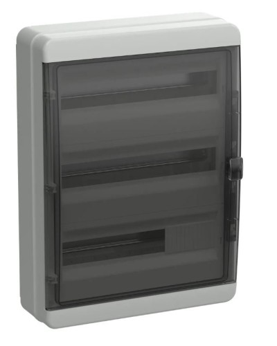 Корпус пластиковый КМПн-54 IP65 TEKFOR (TF5-KP72-N-54-65-K03-K02). Корпус модульный пластиковый черная прозрачная дверь. IEK в Кемерово