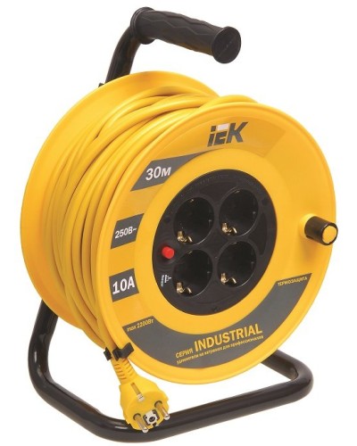УК40 4 места, 40м (WKP15-16-04-40). Удлинитель на катушке Industrial. IEK в Кемерово