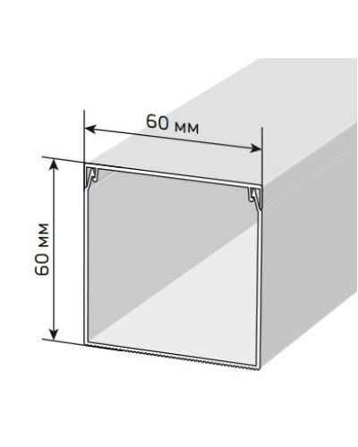 Короб 60х60 ЭЛЕКОР (CKK10-060-060-1-K01). Кабель-канал с двойным замком. IEK в Кемерово