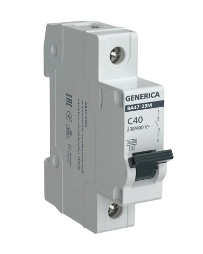 GENERICA ВА47-29М 1P C 40А 4,5кА (MVA21-1-040-C-G). Автоматический выключатель. IEK в Кемерово