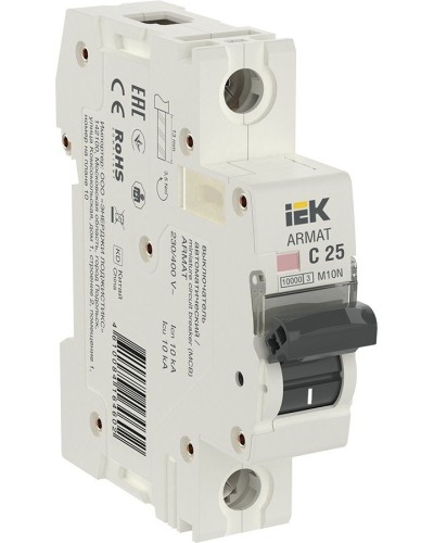 M10N 1P C 25А 10кА ARMAT (AR-M10N-1-C025). Автоматический выключатель. IEK в Кемерово