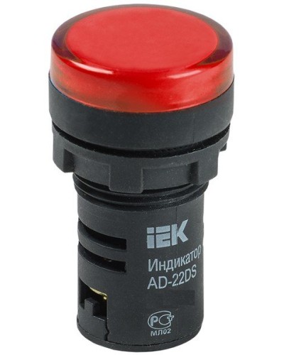 Лампа AD22DS (LED)матрица D22мм красный 230В (BLS10-ADDS-230-K04). Светосигнальный индикатор. IEK в Кемерово