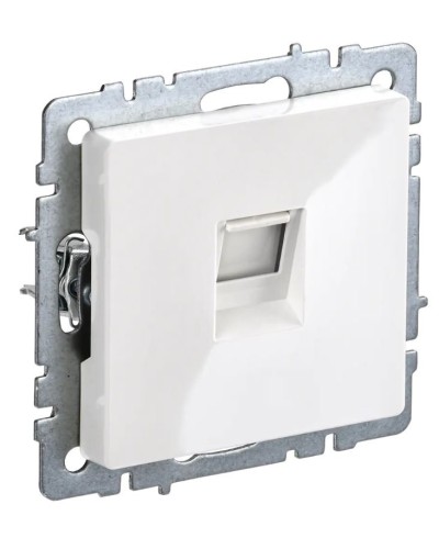 Розетка RJ45 РК10-БрБ кат.5E, белая BRITE (BR-K10-1-K01). Розетка компьютерная. IEK в Кемерово