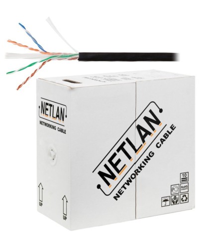 U/UTP 4pair, Cat6, Solid, Out, PE (EC-UU004-6-PE-BK). Кабель «витая пара» (LAN) для структурированных систем связи. NETLAN в Кемерово