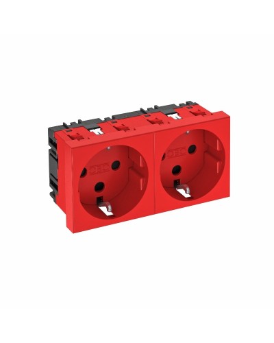 STD-D0 SRO2, (6120028). Розетка 0° двойная 2х2К+З, со шторками, 16А 250В красная. OBO Bettermann в Кемерово