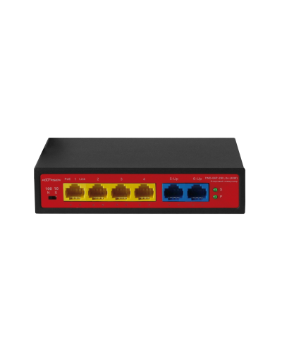 PND-04P-2M Lite (48W). Коммутатор неуправляемый 6-портовый с функцией PoE. Polyvision в Кемерово