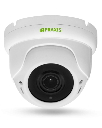 PP-7141IP 2.8-12 AUDIO. Видеокамера IP купольная. Praxis в Кемерово