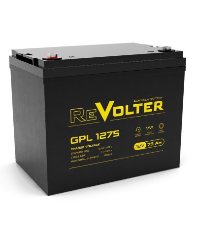 Revolter GPL 1275. Аккумулятор автомобильный герметичный свинцово-кислотный. Revolter в Кемерово