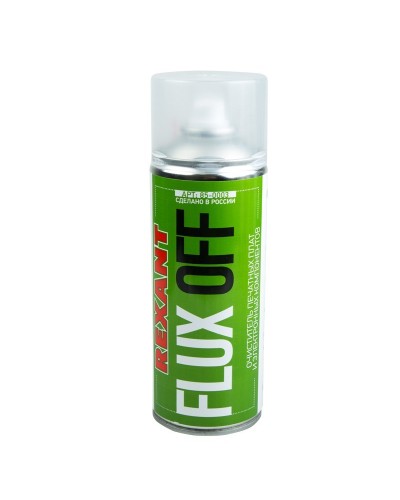 Очиститель печатных плат FLUX OFF, REXANT, 400 мл, аэрозоль (85-0003): Баллон с очистителем в Кемерово