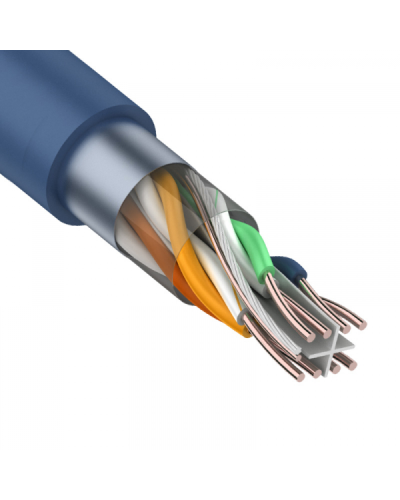 F/UTP, CAT 6, PVC, 4PR, 23AWG, INDOOR, SOLID, синий, 305 м, REXANT (01-0147). Кабель «витая пара» (LAN) для структурированных систем связи. Rexant в Кемерово
