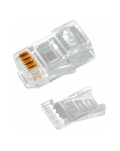 Разъем RJ-45(8P8C) под витую пару, UTP, CAT 6, с вставкой REXANT (05-1031). Разъем RJ-45. Rexant в Кемерово