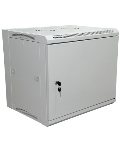 Шкаф телекоммуникационный 19 настенный 6U 600×450×370 мм (ШxГxВ) - передняя дверь металл, боковые стенки съемные (разобранный), RAL 7035 (04-2210). Шкаф телекоммуникационный 19 настенный 6U. Rexant в Кемерово