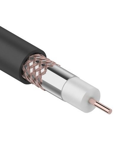 RG-6U+Cu, 75 Ом, Cu/Al/Cu, 64%, 100м. OUTDOOR REXANT (01-2222). Кабель коаксиальный радиочастотный. Rexant в Кемерово