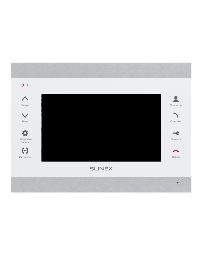 SL-07MHD (серебро+белый). Монитор домофона цветной с функцией «свободные руки». SLINEX в Кемерово