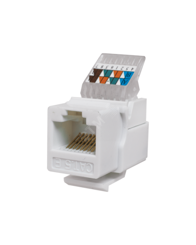 Модуль-вставка Keystone Кат5е, без.инстр.зад, белый UTP (10-0312): Вставка Keystone Jack RJ-45 в Кемерово