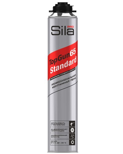 Пена монтажная Sila Pro TopGun 65 STANDARD, 850 мл. Пена монтажная профессиональная. Sila в Кемерово